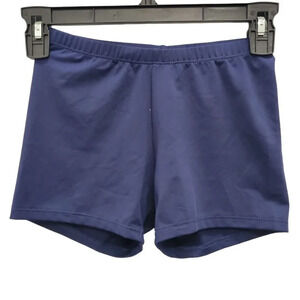 Varsity Spirit Girl's Navy Stretch Pull‎ On Cheerleading Athletic Shorts Size S